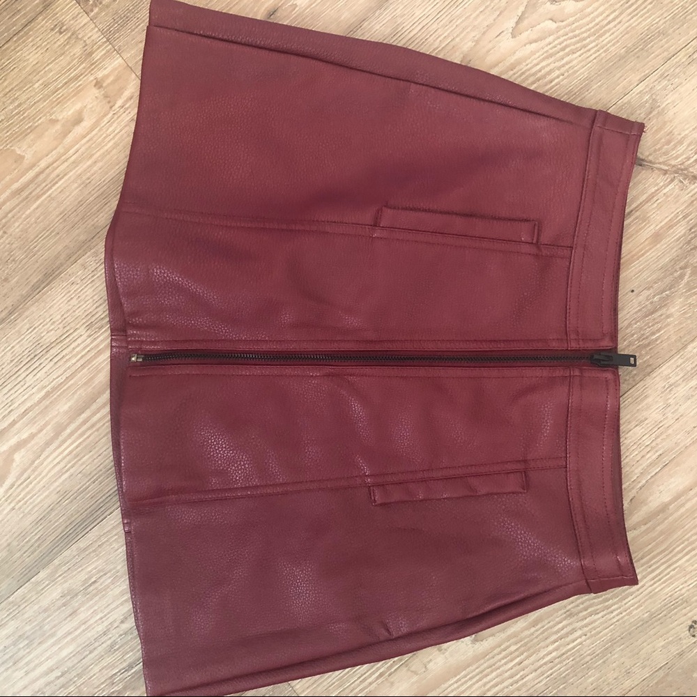 Bershka faux leather mini skirt